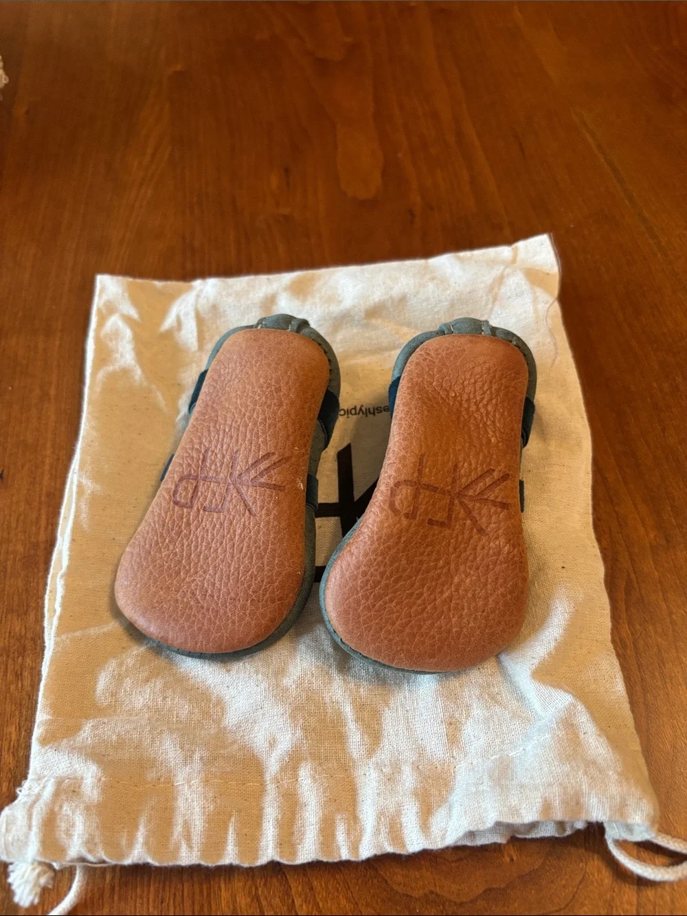 Freshly Picked Teal Leather Mary Jane Baby Shoes